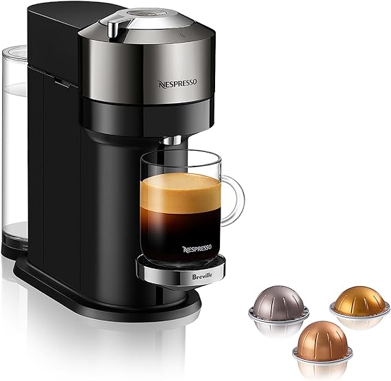 Machine à café et expresso Nespresso Vertuo Next Premium de Breville - Chrome foncé