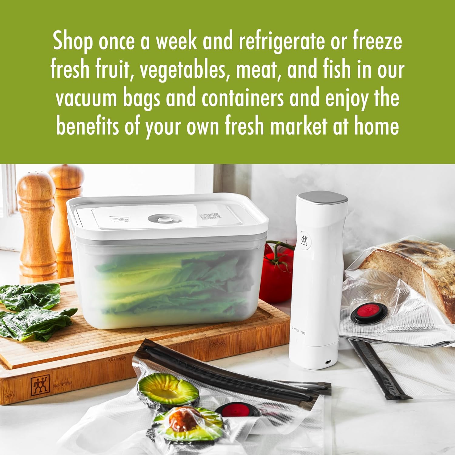 Kit de démarrage pour machine à emballer sous vide Zwilling Fresh & Save - 6 pièces