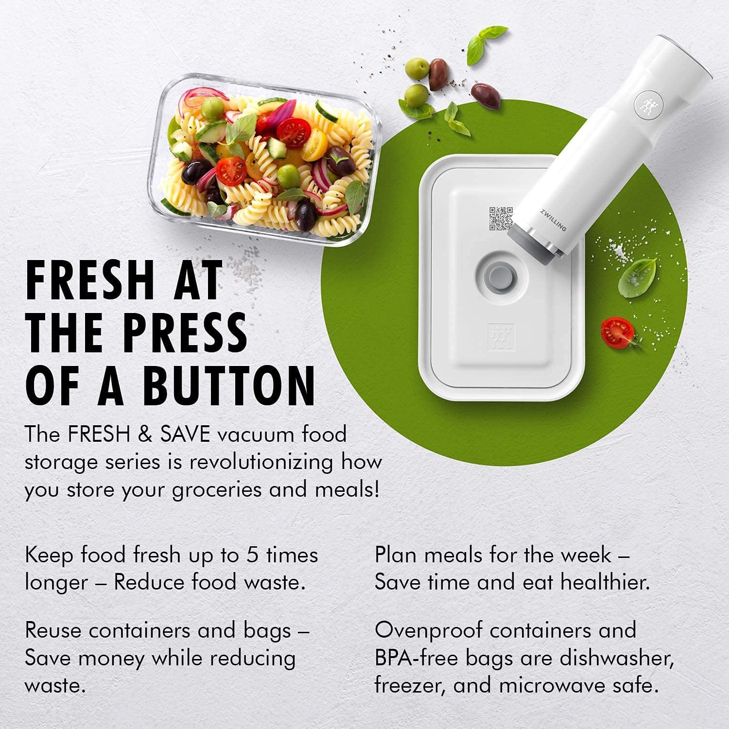 Kit de démarrage pour machine à emballer sous vide Zwilling Fresh & Save - 6 pièces