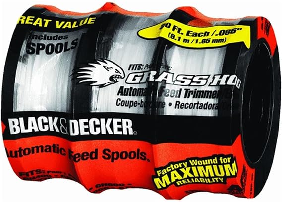 Fil de coupe-herbe à bobine Black & Decker Weed Eater, paquet de 3