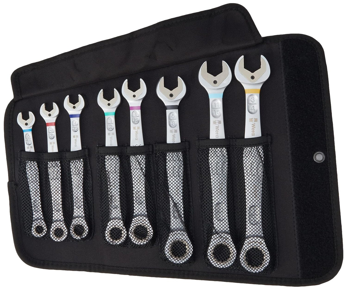 Jeu de 8 clés à cliquet Wera Joker Comb, boîte impériale