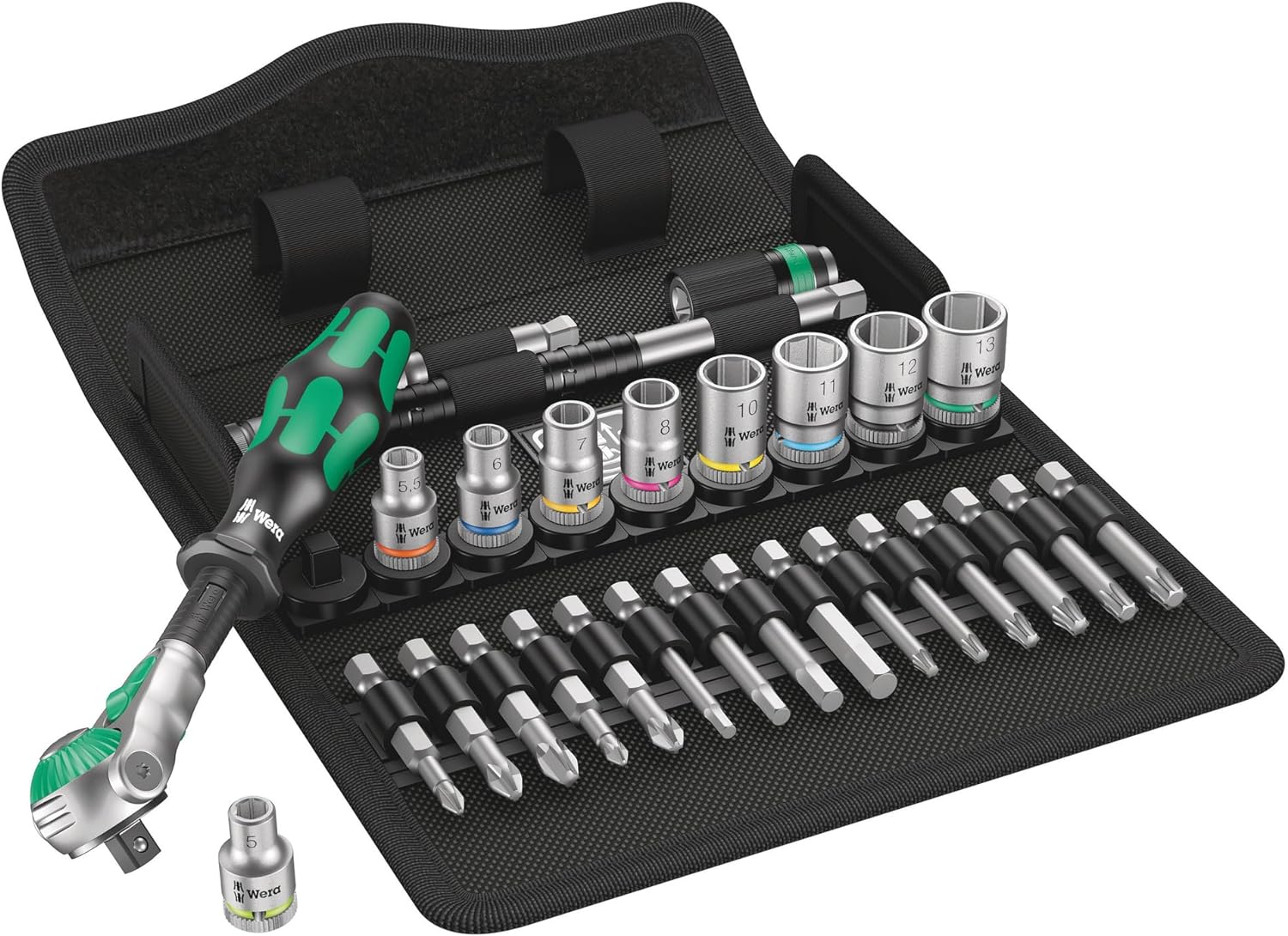 Wera Zyklop Speed Ratchet Set 8100 SA 6 Transmission 1/4" Metric Set de 28 pièces