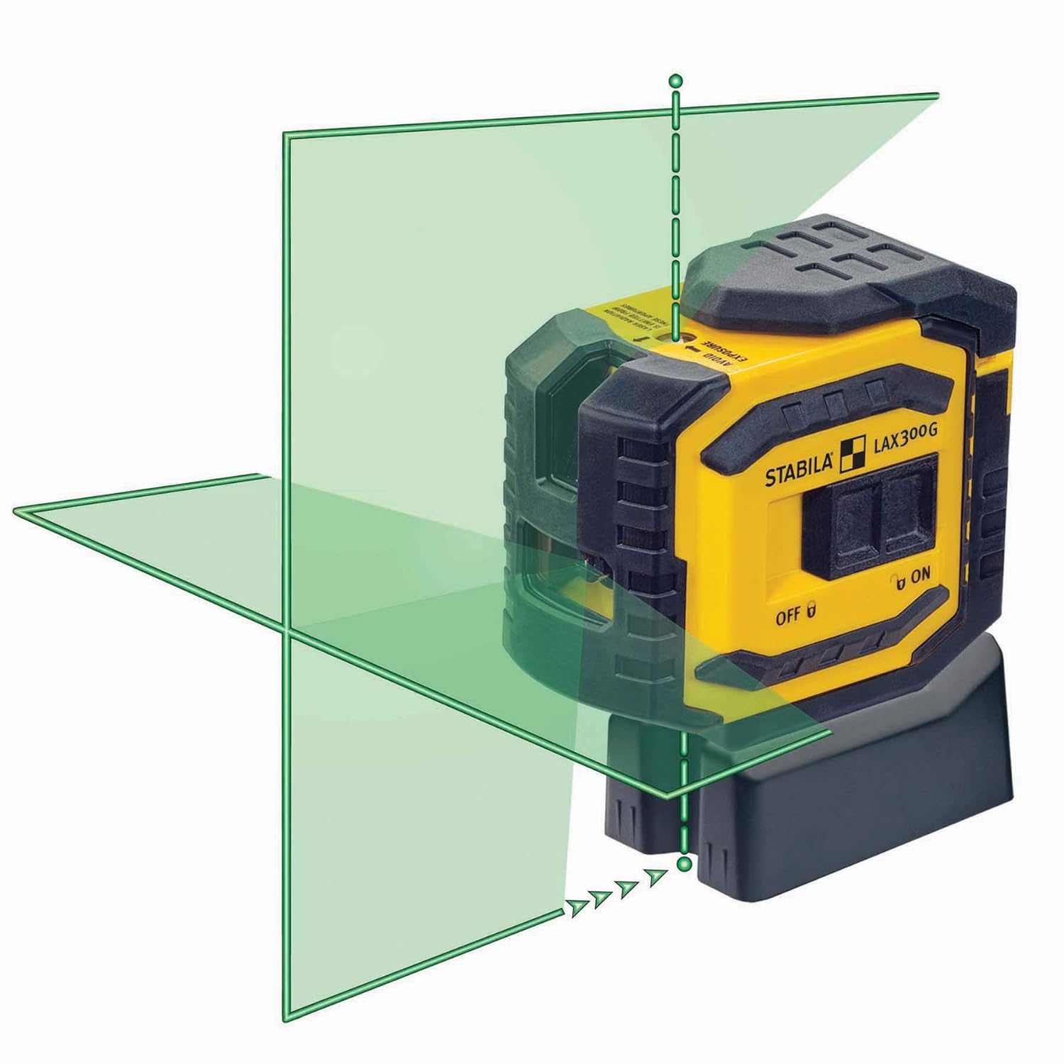 Stabila 03185 LAX300 Green Beam Cross Line Plus Plumb Dots Laser Level
