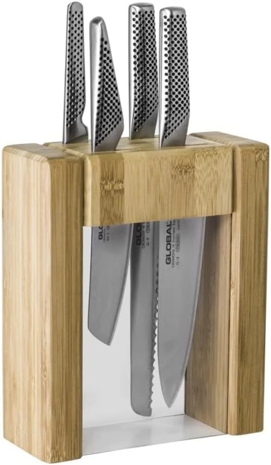 Ensemble de blocs de couteaux Teikoku Global, 5 pièces, acier inoxydable