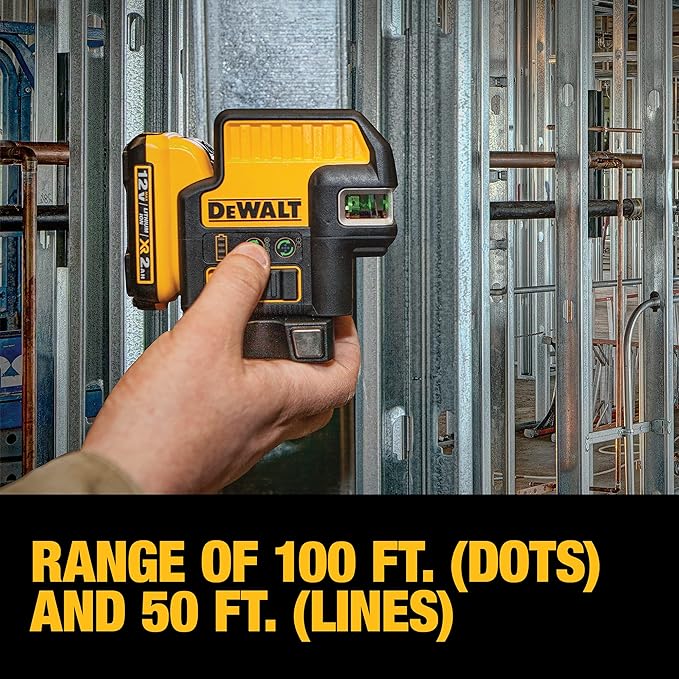 Dewalt 12V Cross Line Laser - Green