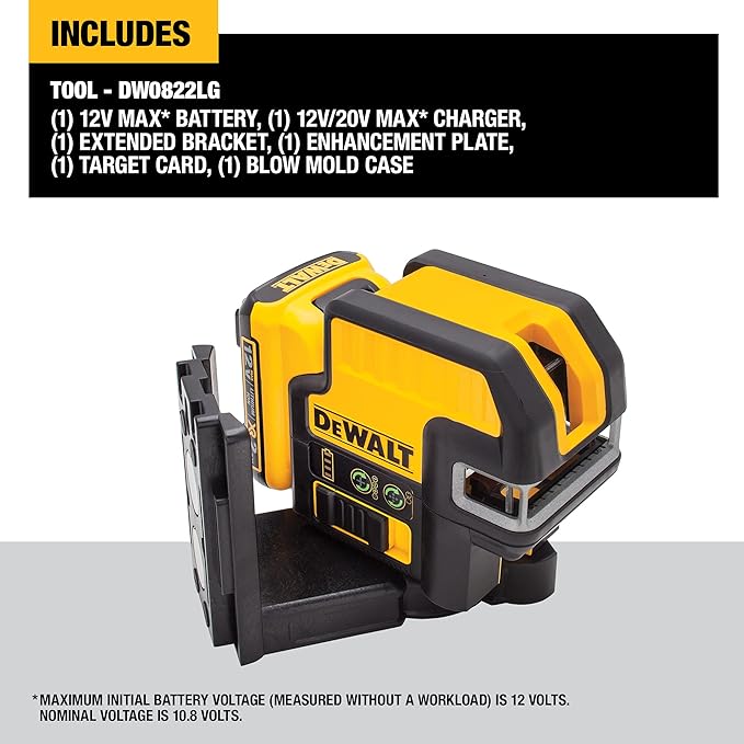 Dewalt 12V Cross Line Laser - Green