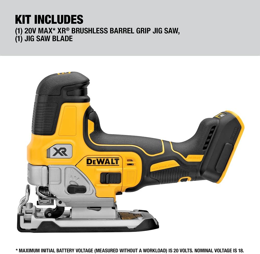 Scie sauteuse Dewalt 20 V MAX, poignée cylindrique, outil seulement