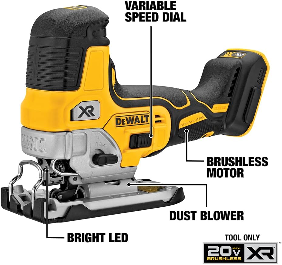 Scie sauteuse Dewalt 20 V MAX, poignée cylindrique, outil seulement