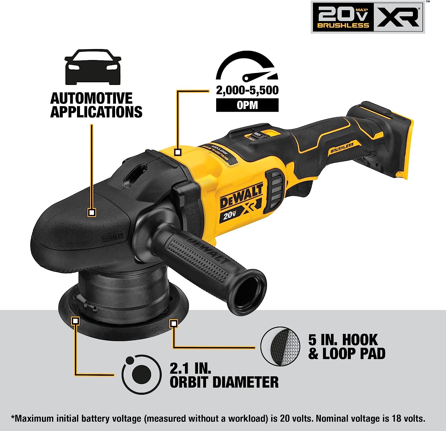 Dewalt Kit de clé à chocs sans fil 20 V Max XR avec enclume à goupille de détente, 1/2", outil uniquement