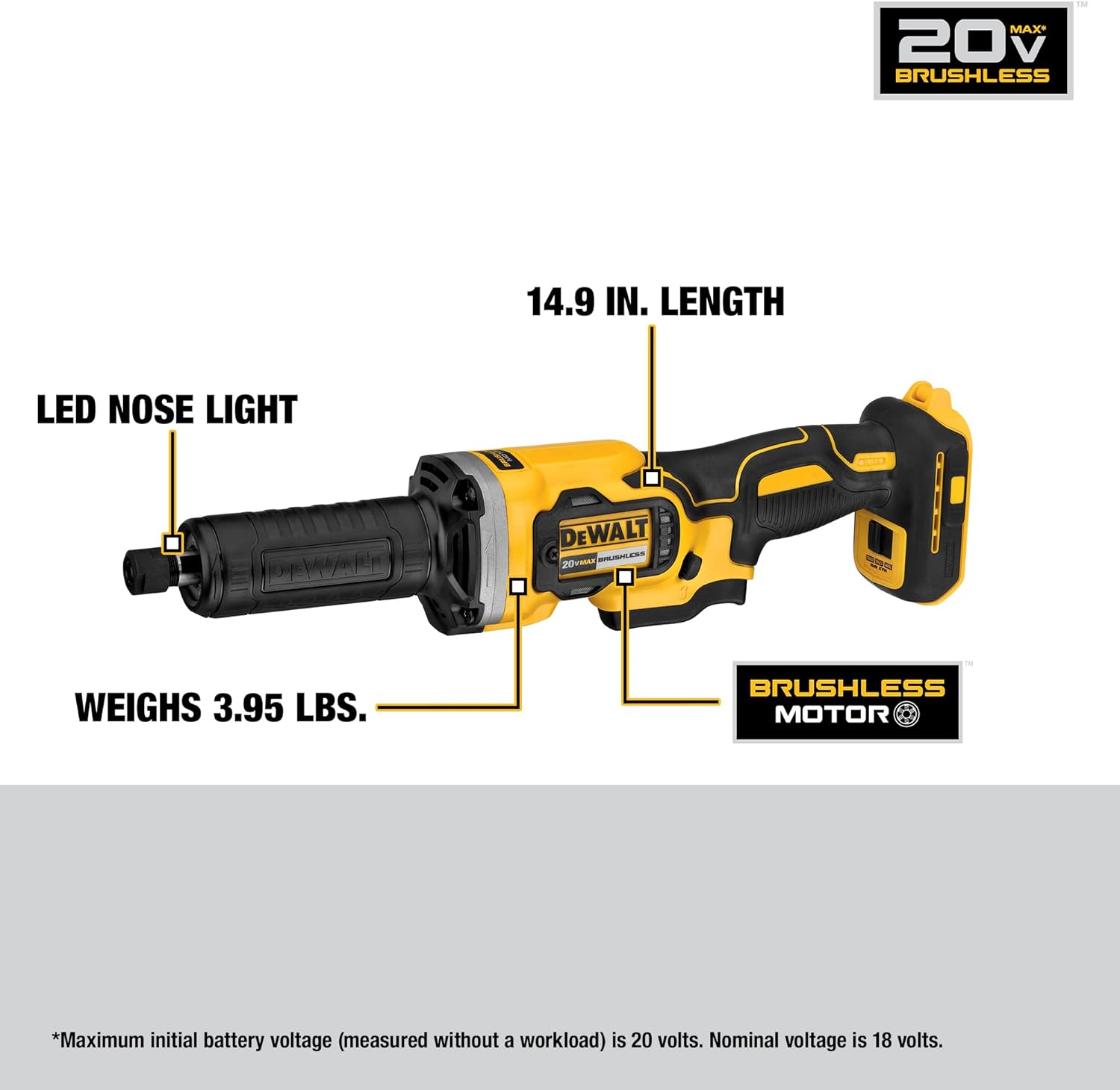 Meuleuse à matrice variable à 3 vitesses Dewalt 20 V MAX XR - Outil uniquement