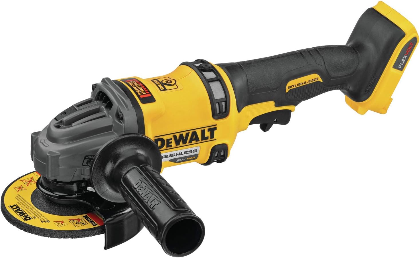Dewalt Flexvolt 60 V avec meuleuse sans fil sans balais de 4 1/2 po avec frein anti-recul