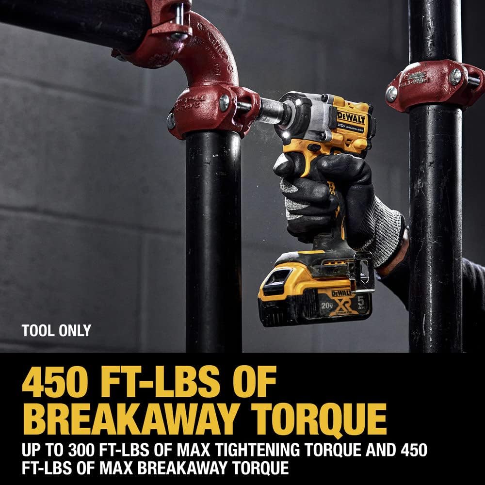 Dewalt Atomic 20V Max Clé à chocs sans fil avec enclume à goupille de détachement I/2 In - Outil seulement