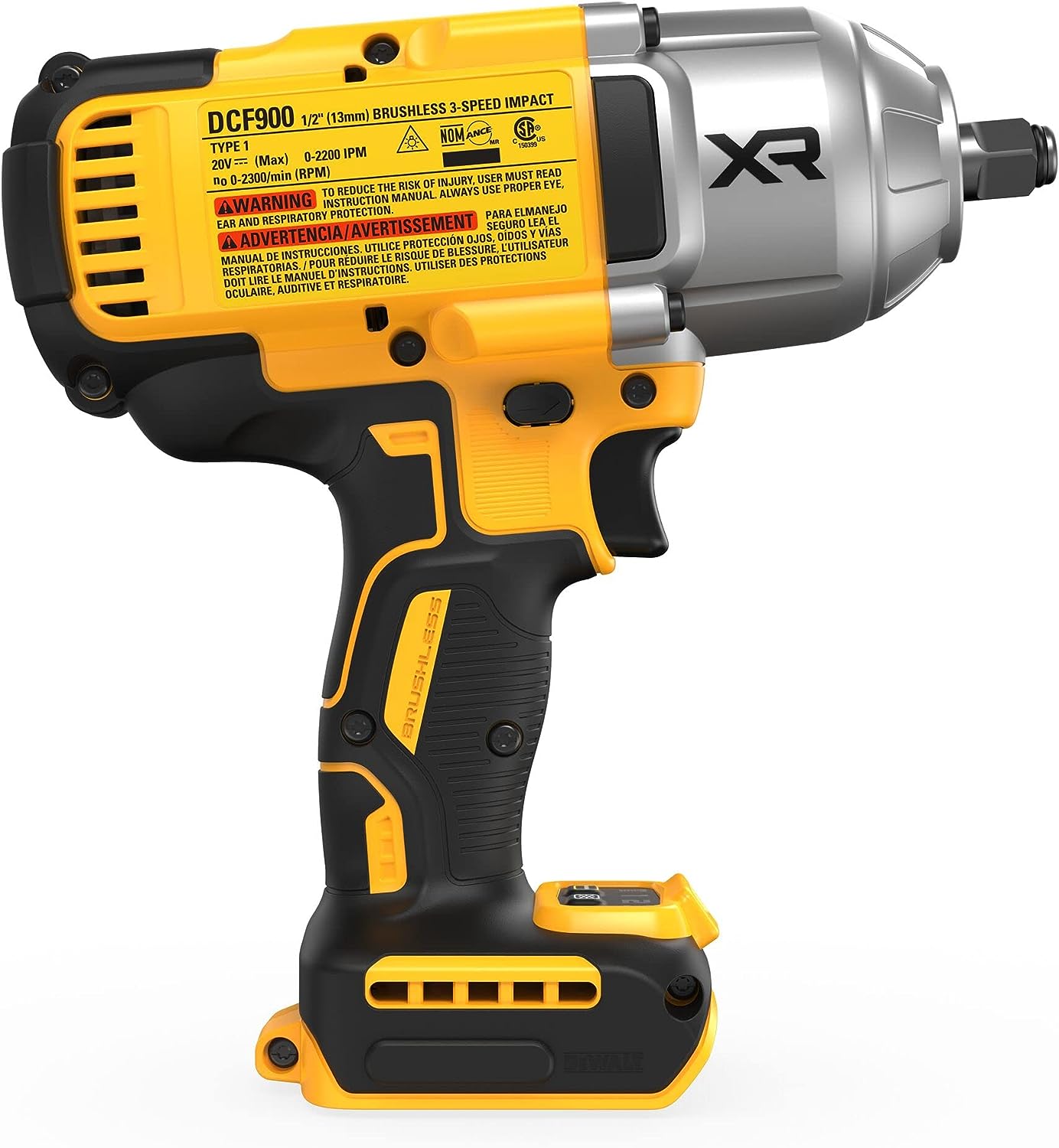Dewalt 20V Max Clé à chocs sans fil 1/2" - Outil seul