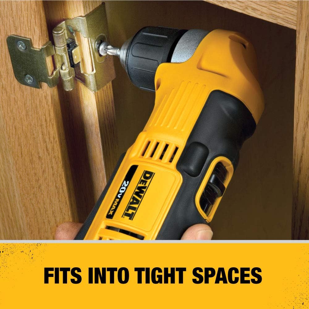 Perceuse à angle droit sans fil au lithium-ion Dewalt 20 V MAX (3/8 po)