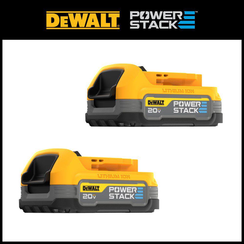 Batterie compacte Dewalt 20 V Max Power Stack - paquet de 2