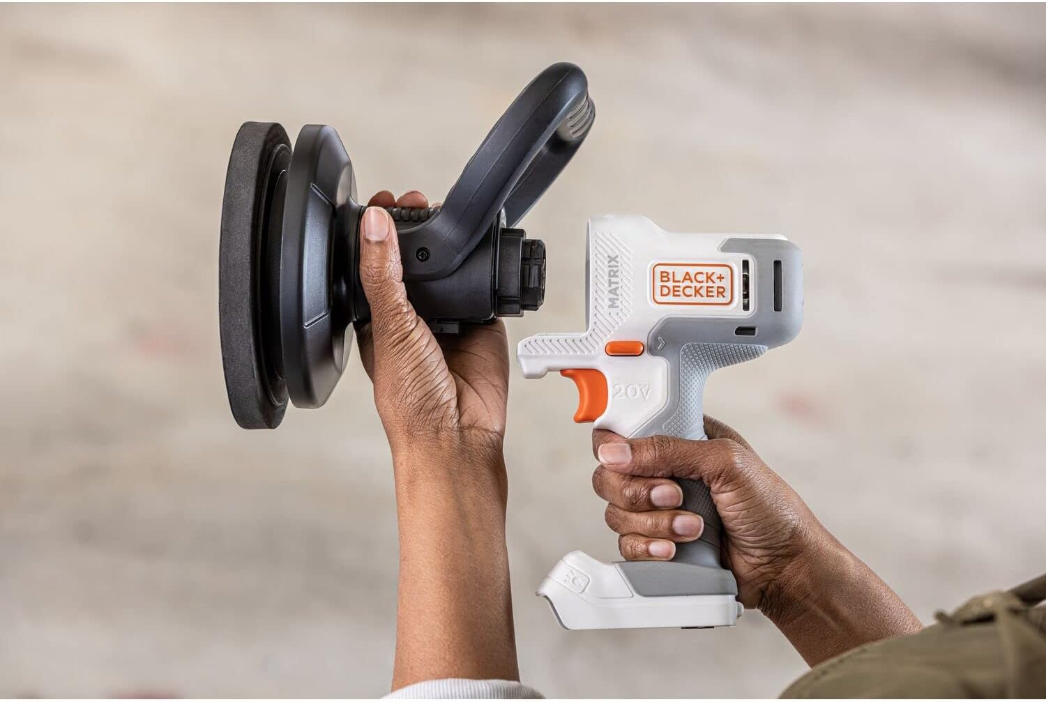 Kit tampon Black & Decker Matrix 20V Max - Blanc