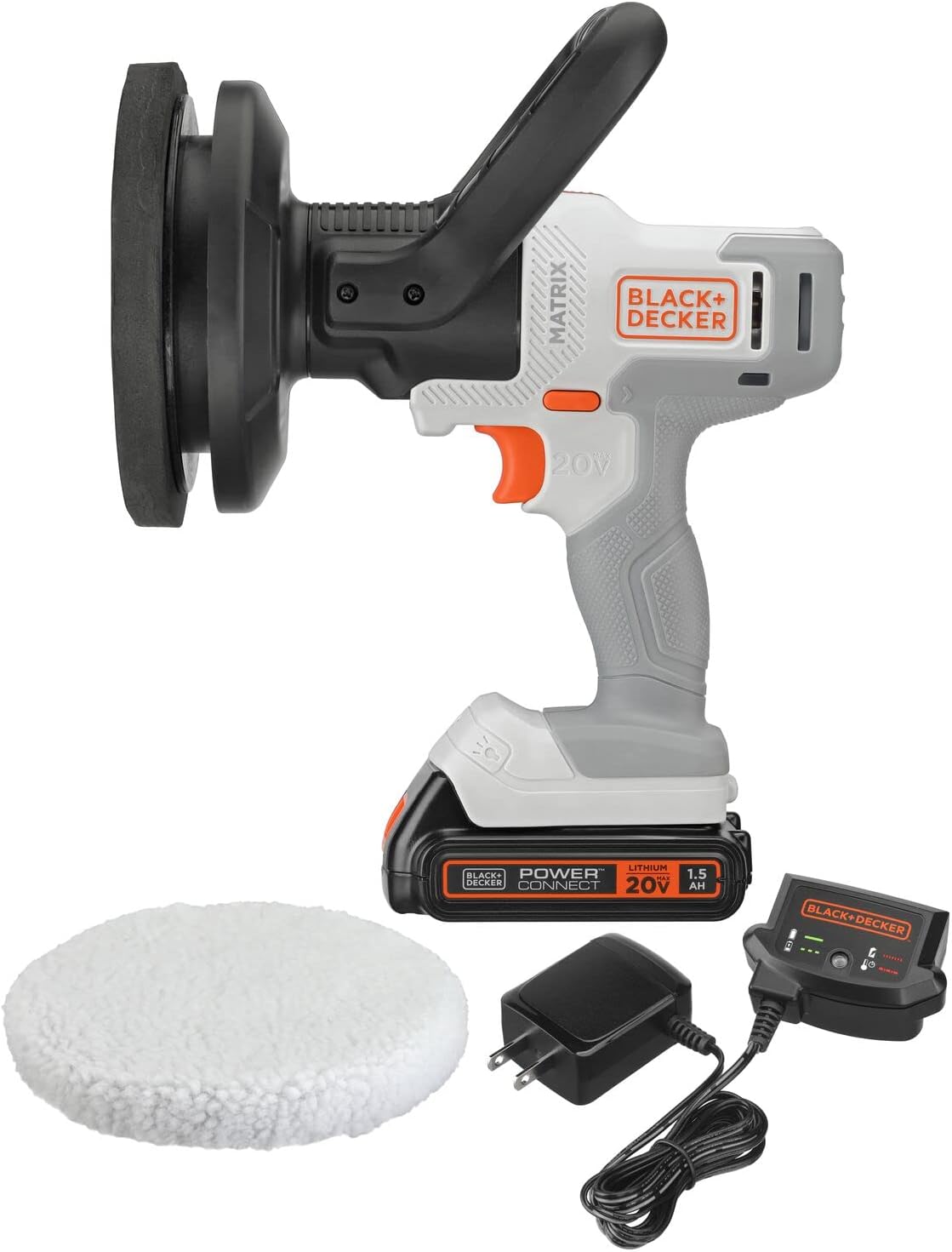 Kit tampon Black & Decker Matrix 20V Max - Blanc