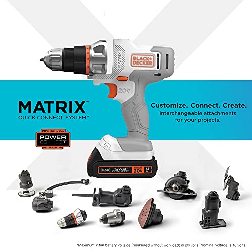 Kit combiné sans fil Matrix 20 V Max de Black & Decker - Blanc et orange
