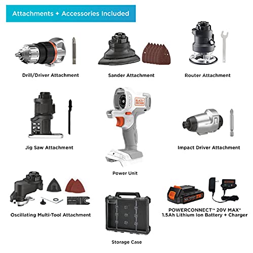 Kit combiné sans fil Matrix 20 V Max de Black & Decker - Blanc et orange