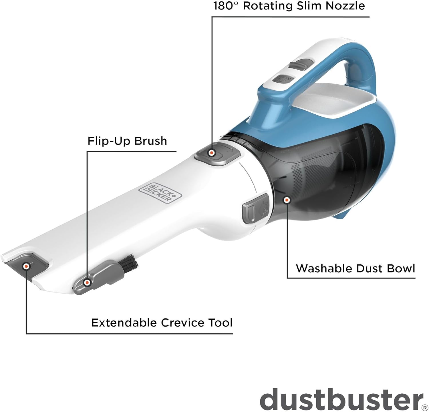 Aspirateur à main sans fil Dust Buster de Black & Decker - Vert et blanc