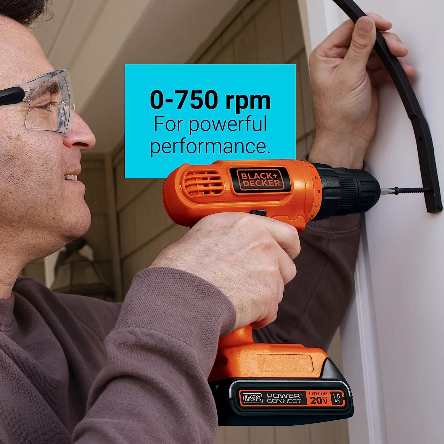 Perceuse sans fil 20 V Max Power Connect de Black & Decker - Orange