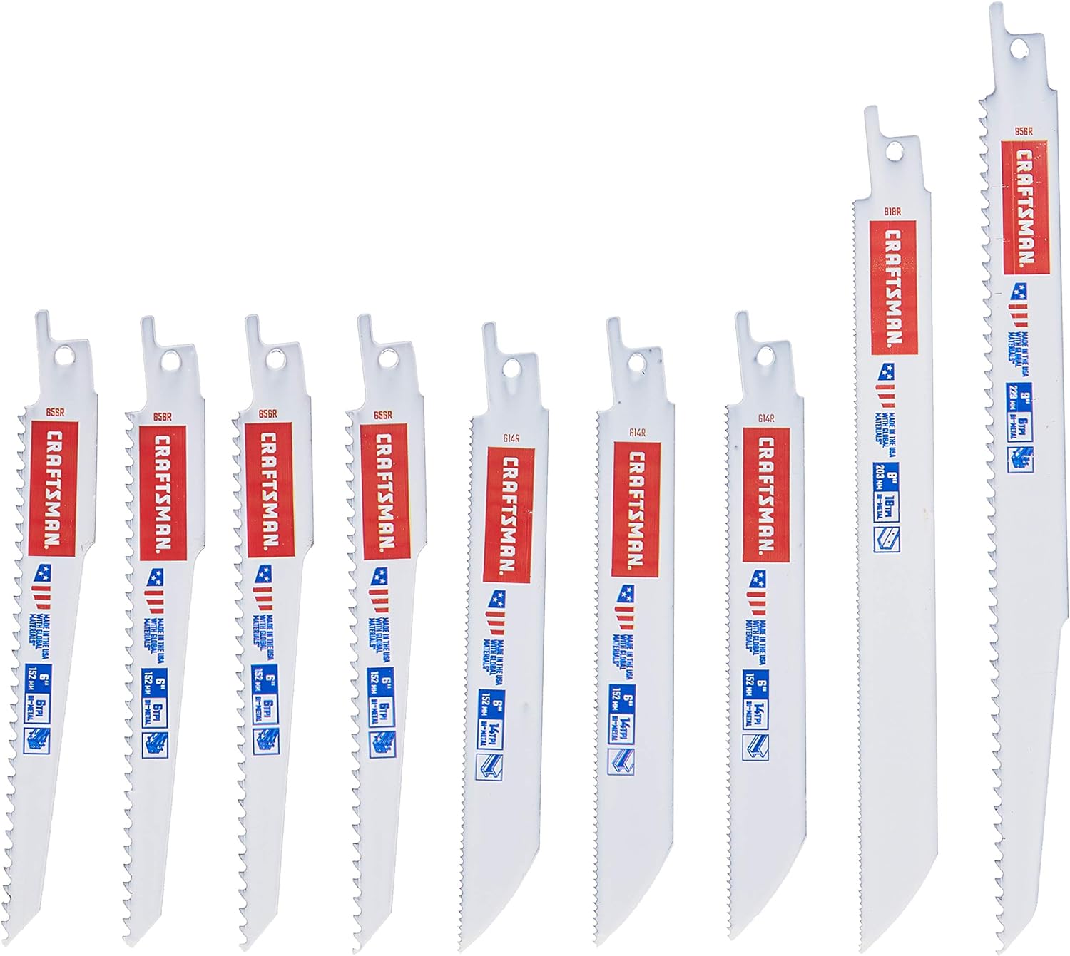 Ensemble Craftsman de 9 lames de scie alternative