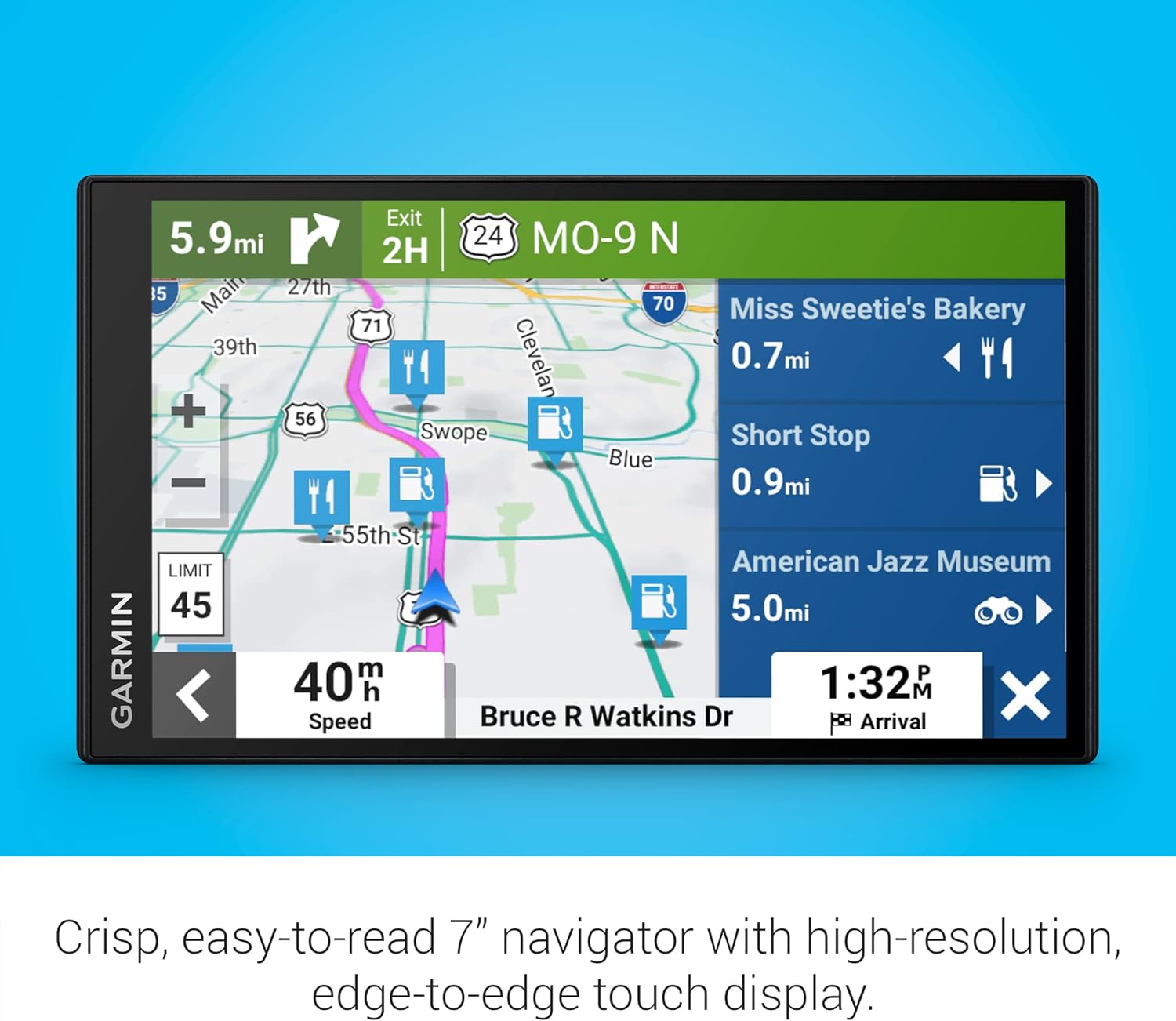 Garmin DriveSmart 76- Navigateur GPS de voiture