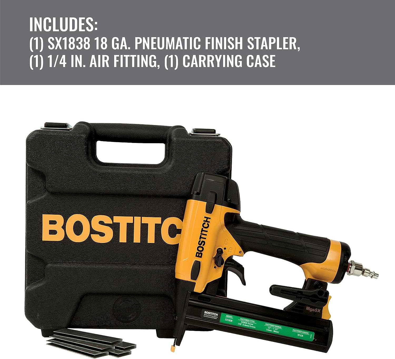 Agrafeuse Bostitch à couronne étroite - 18GA