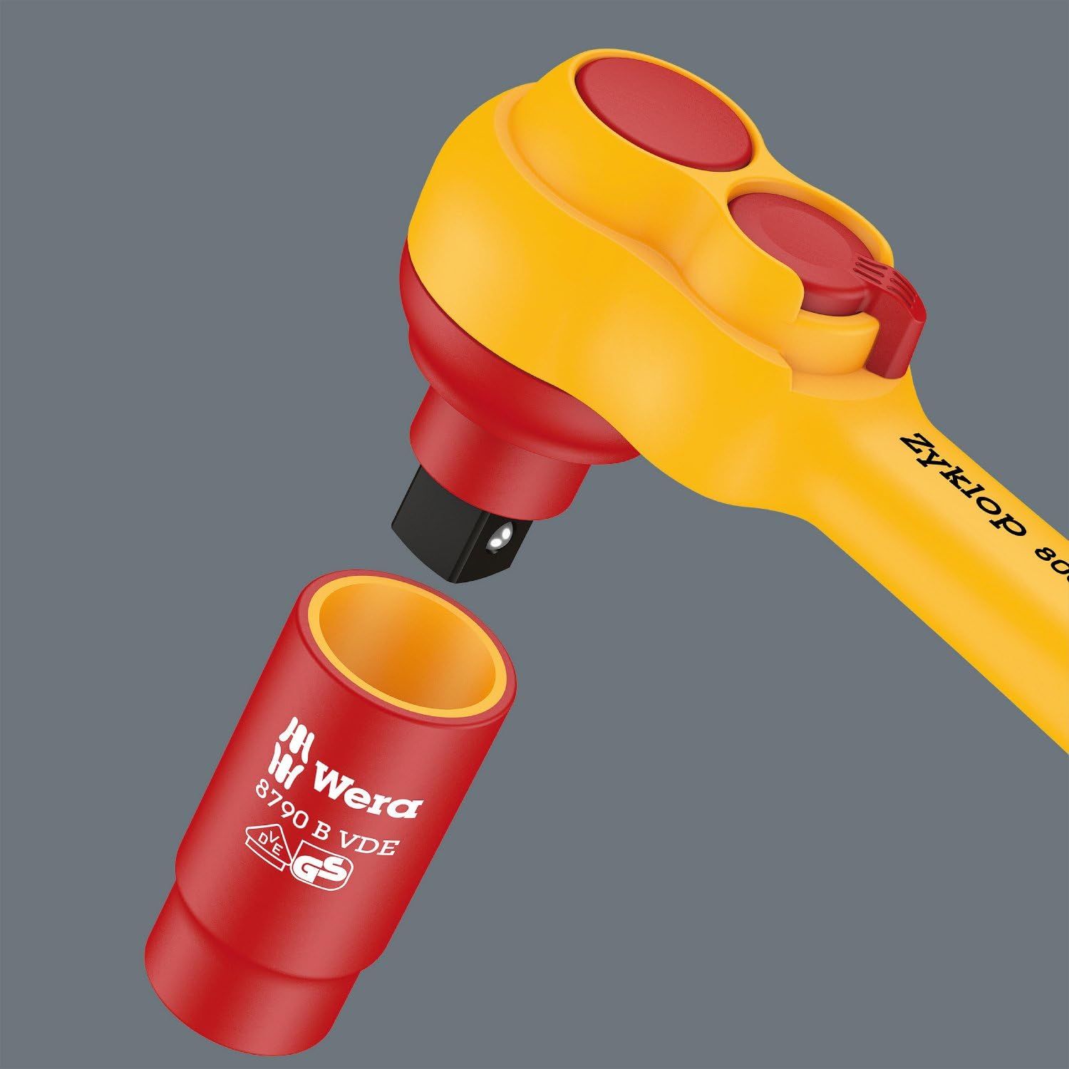 Wera 8007 B Clé à cliquet VDE avec levier de commutation et 3/8" drv