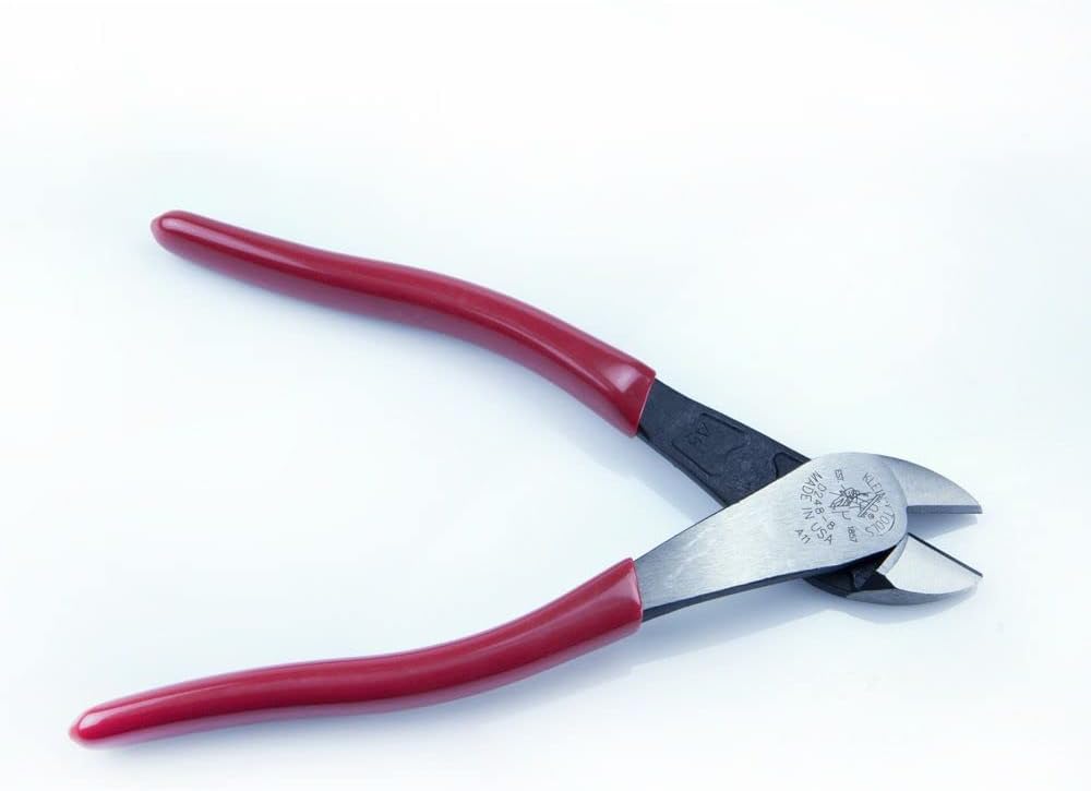 Klein Tools 8" Standard High-Leverage Diagonal Cutting Angled Head Pliers - Rouge