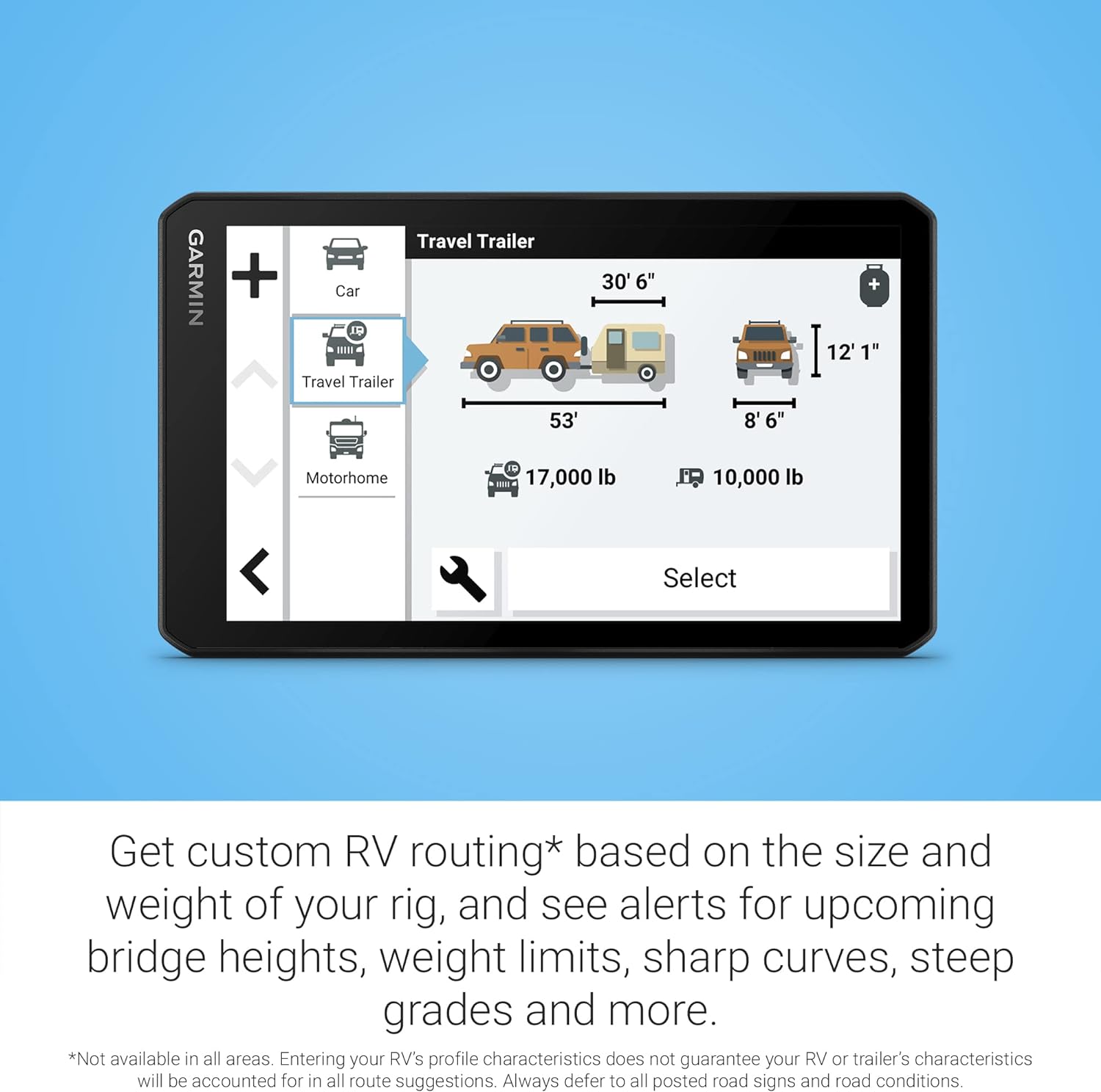 Garmin 7" RV cam795 Navigateur avec Dash Cam