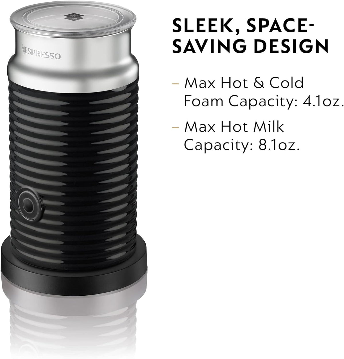 Nespresso Aeroccino3 Milk Frother - Black