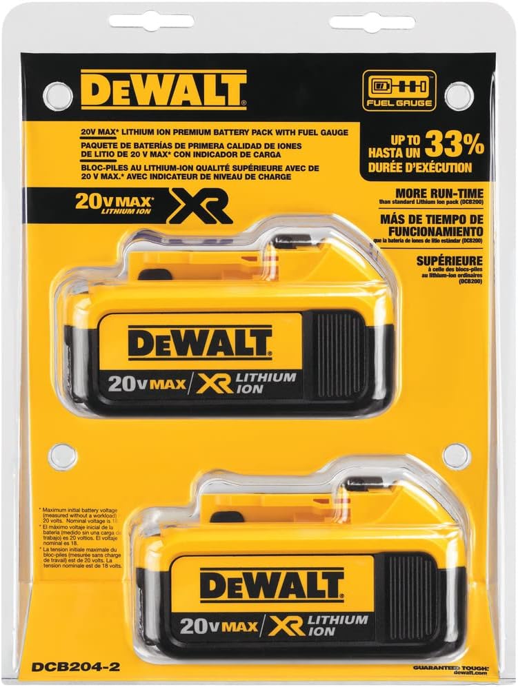 Dewalt 20V MAX 4.0 AH Battery - 2 Pack