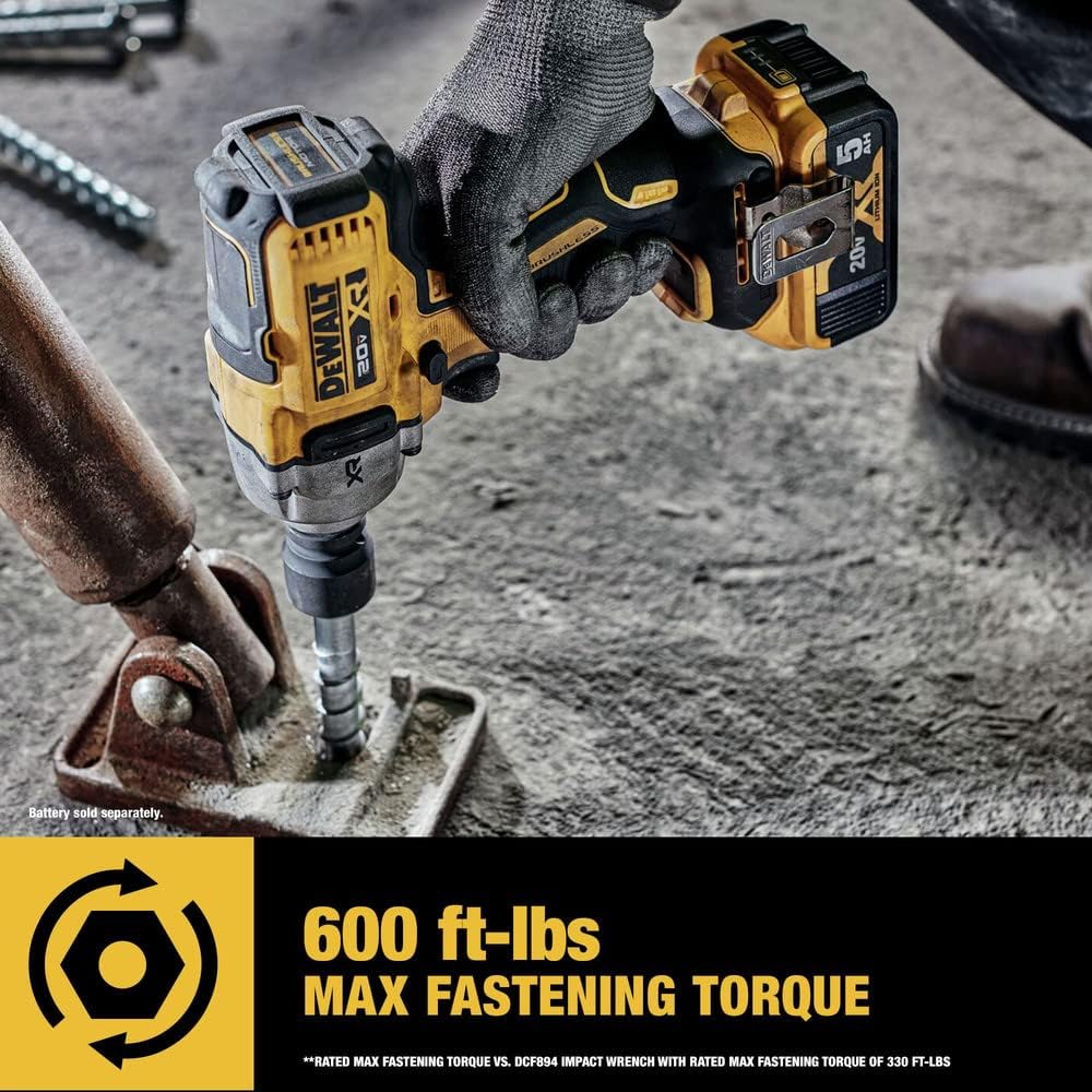 Clé à chocs Dewalt 20V MAX 1/2" à gamme moyenne avec enclume PIN à cran d'arrêt - Outil seul