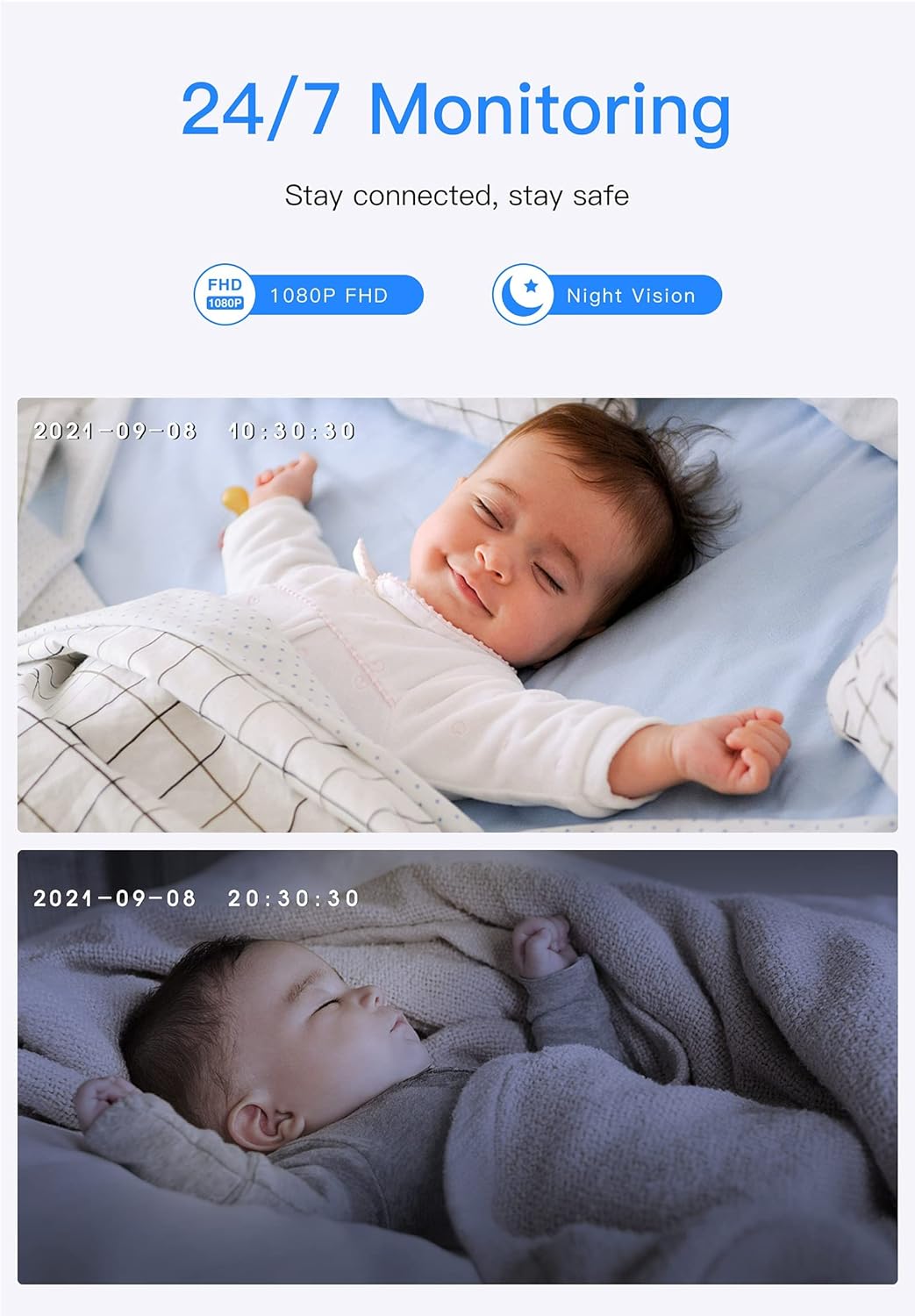 Mini-caméra intérieure Wi-Fi 1080P Arenti