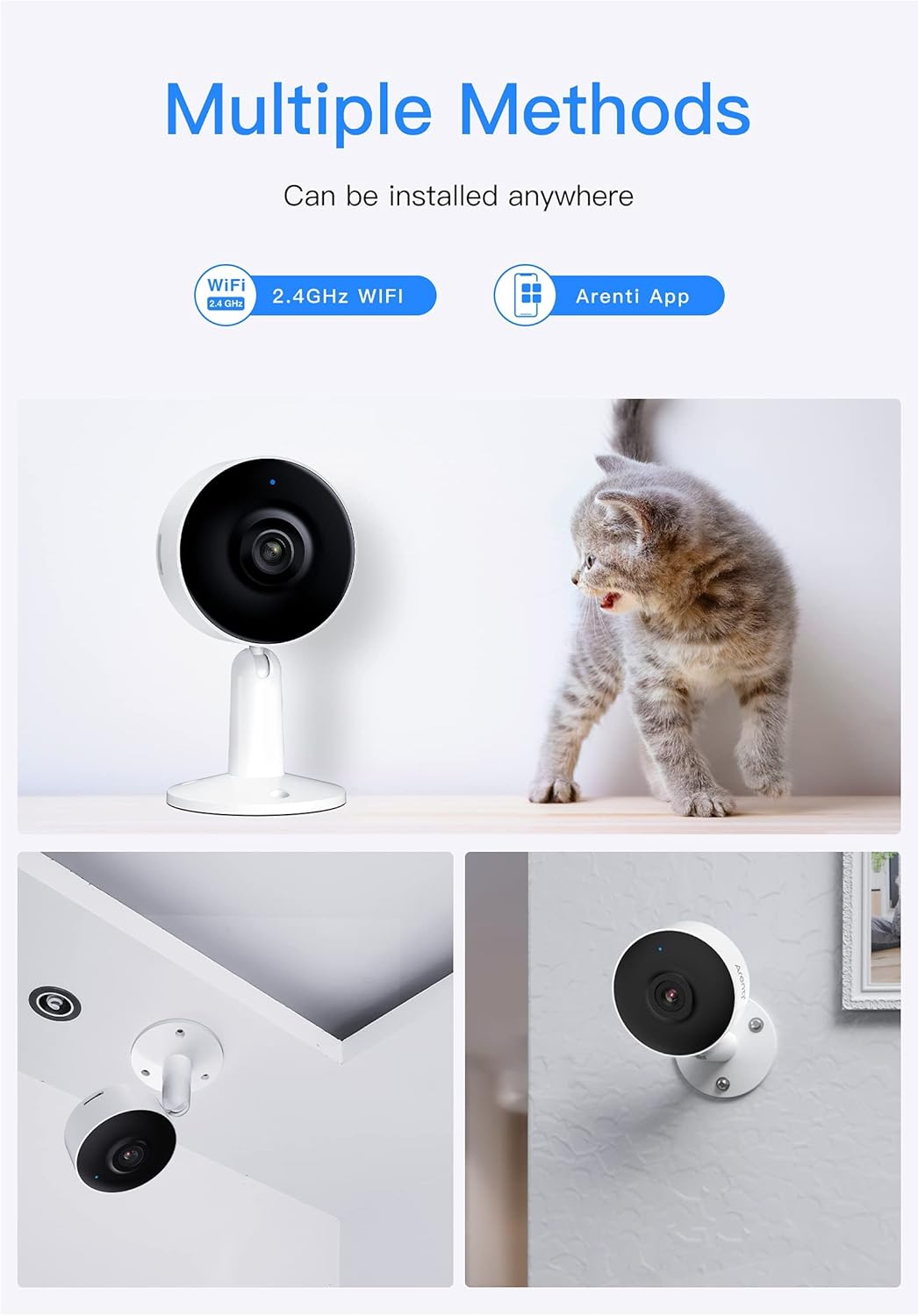 Mini-caméra intérieure Wi-Fi 1080P Arenti