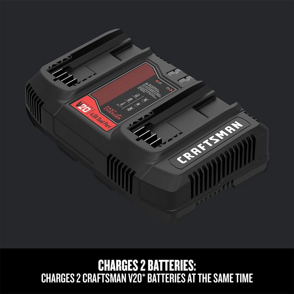 Chargeur de batterie à double port Craftsman 20V Max