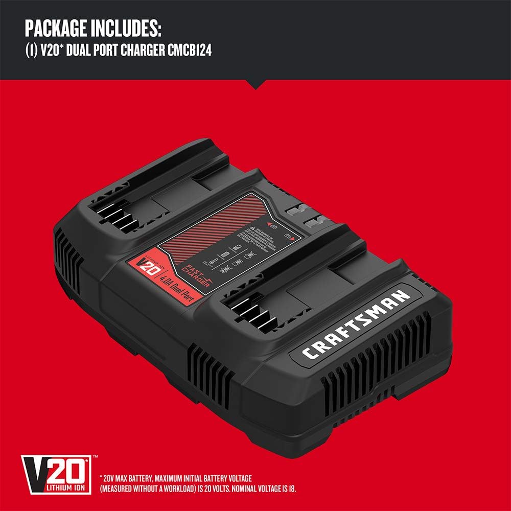 Chargeur de batterie à double port Craftsman 20V Max