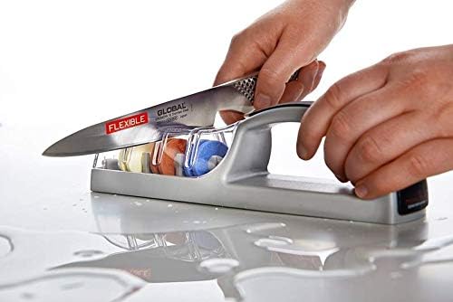 Global Minosharp 3 Stage Sharpener - Gris et noir