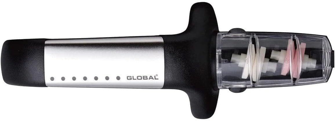 Global Stage 2 Ceramic Stainless Steel Sharpener - Silver
