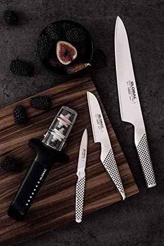 Global Stage 2 Ceramic Stainless Steel Sharpener - Silver