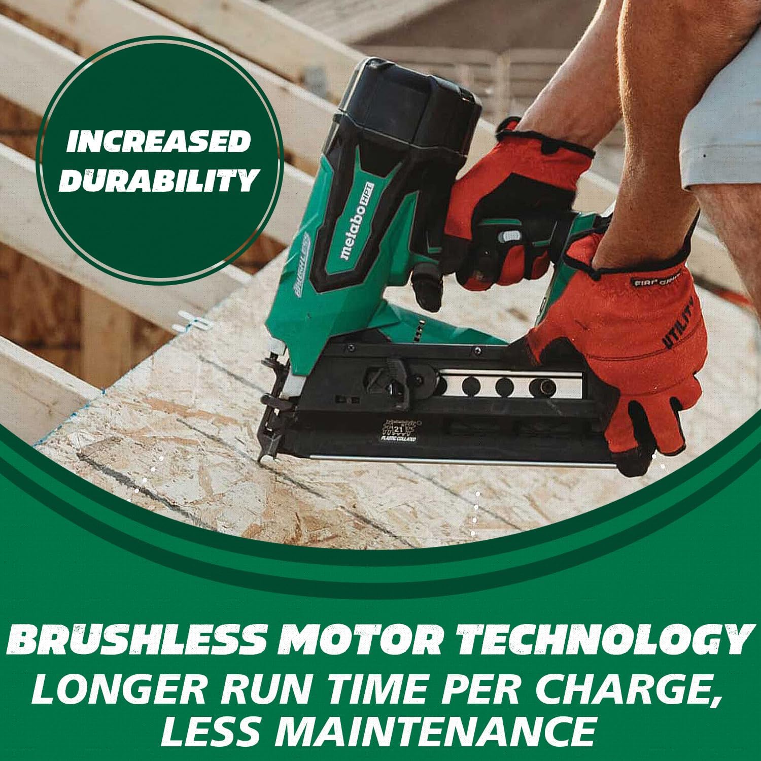 Metabo Kit cloueur pour charpente sans fil 2" à 3-1/2" HPT 18V MultiVolt