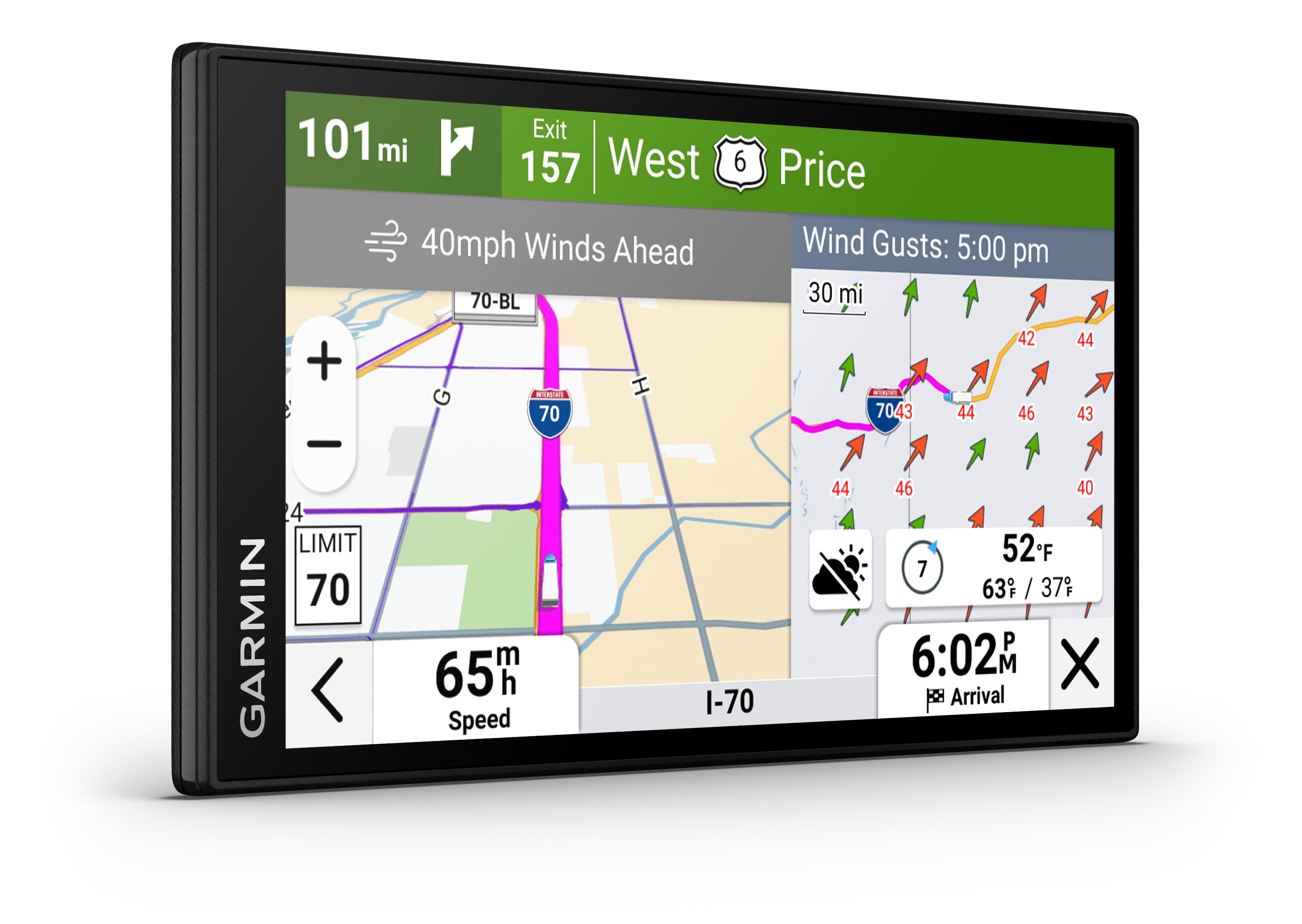 Navigateur de camion Gamin Dezl OTR620