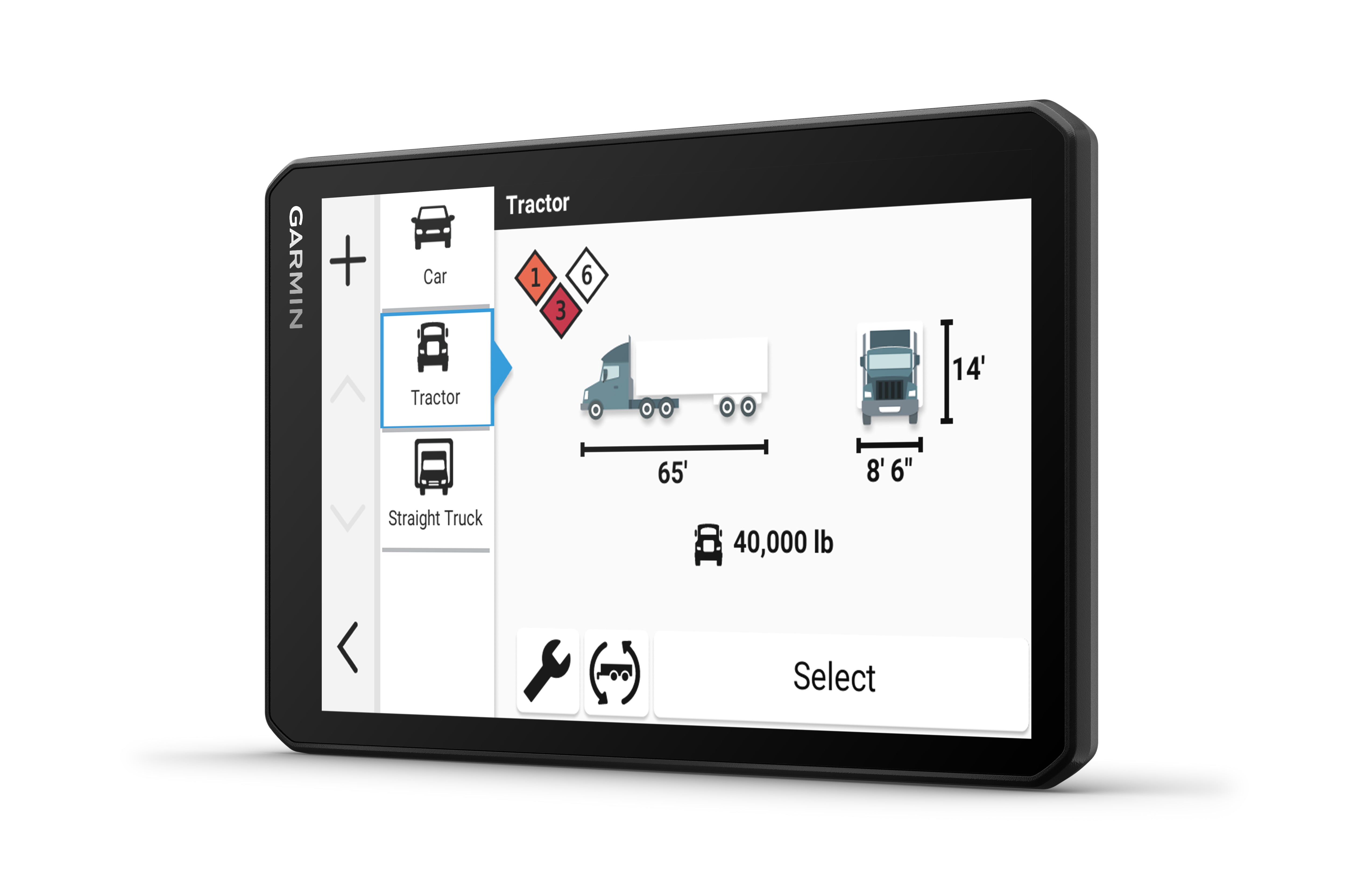 Garmin Dezl OTR725 Truck Navigator