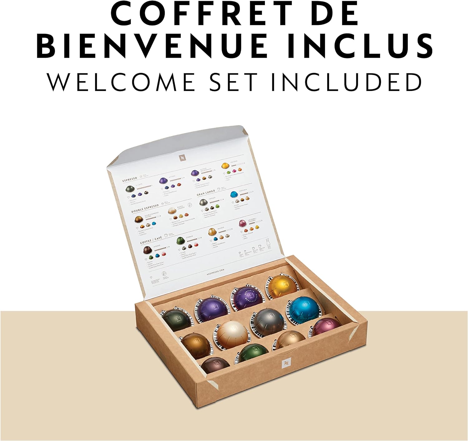 Machine à café et à espresso Nespresso Vertuo Next de De'Longhi - Noir et or rose