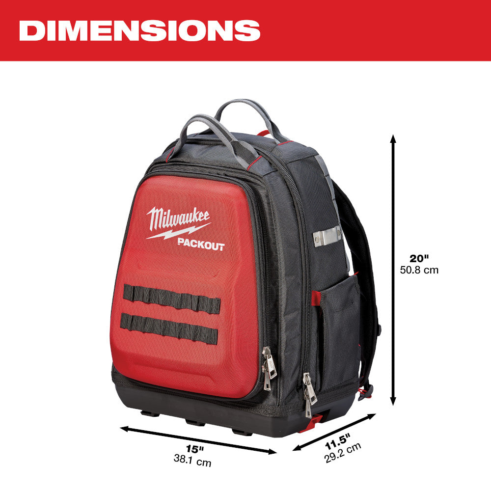 Sac à dos pour outils Milwaukee PACKOUT™ - Solution de rangement ultime pour chantier