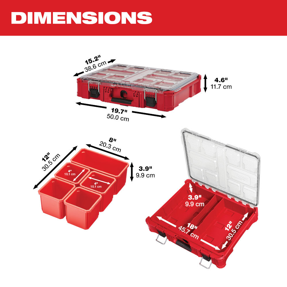 Milwaukee PACKOUT Organisateur de chantier modulaire à usage intensif