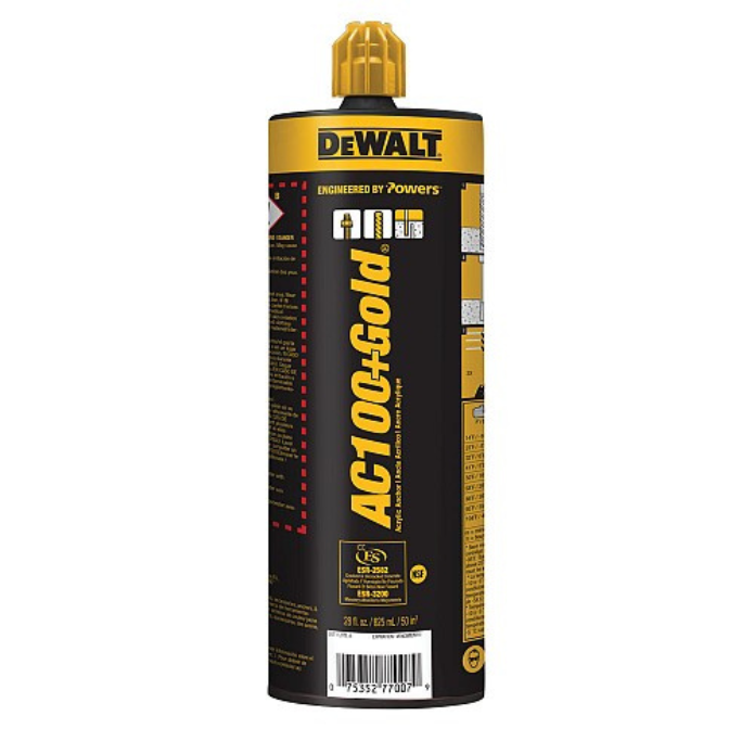 Dewalt AC100 Gold Shot Acrylic Epoxy Adhesive - 12 packs