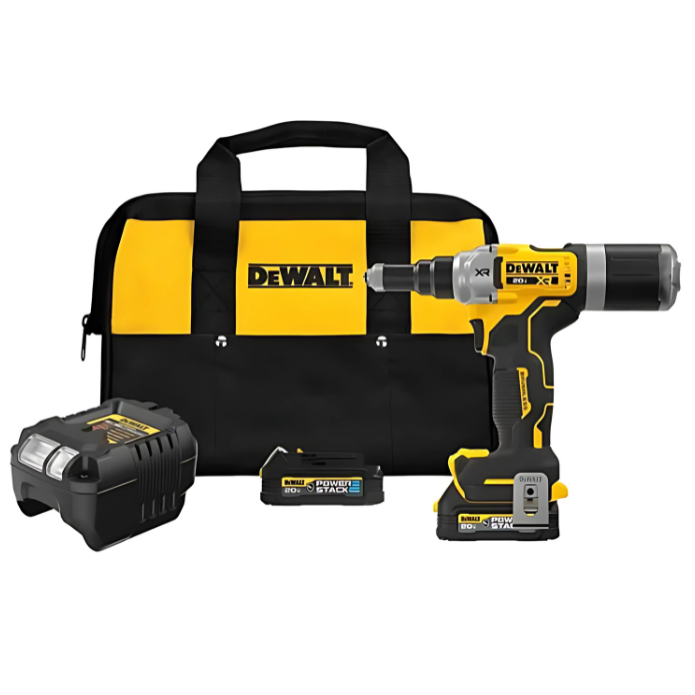 Dewalt 1/4" 20V Max XR Brushless Cordless Rivet Tool Kit