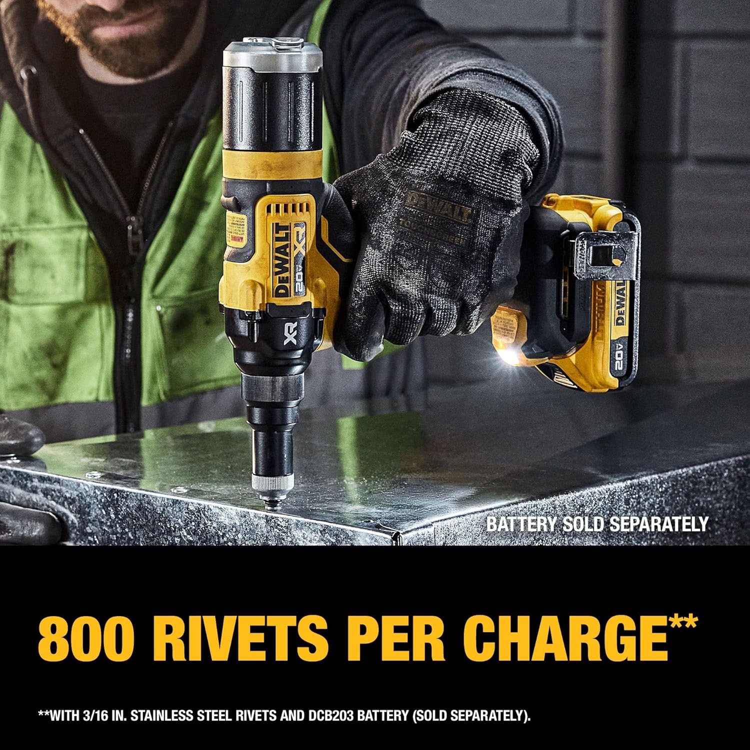 Dewalt 3/16" 20V Max XR Brushless Cordless Rivet Tool Kit